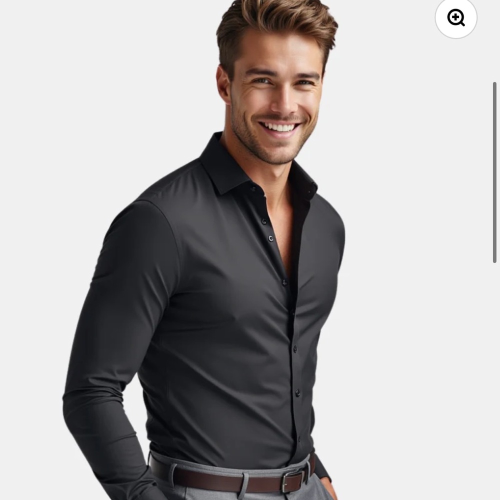 3 x Tone Tec Elegant Charcoal Dress Shirt for Men